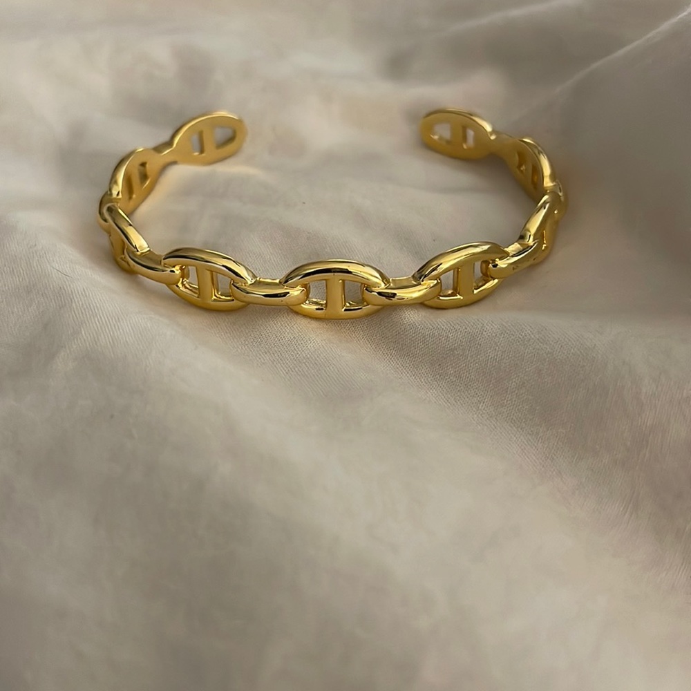Chain link gold bangle great condition